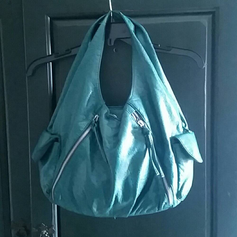 Teal green purse